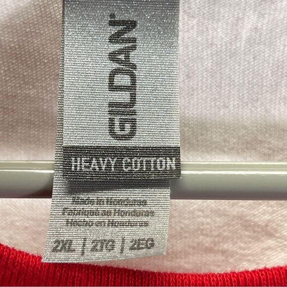 Gildan Red and White Sarcastic Sloth Raglan Baseball Tee - Picture 5 of 8